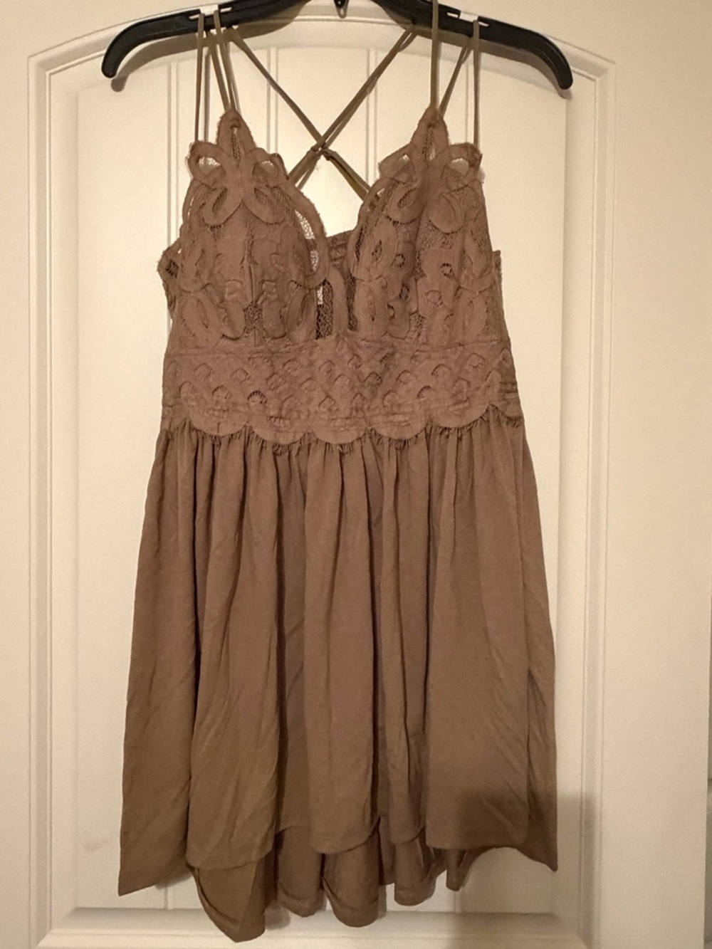 Zenana Outfitters Lace Tank Top in Olive - Picture 1 of 3